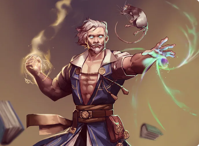 A spellcasting mage
